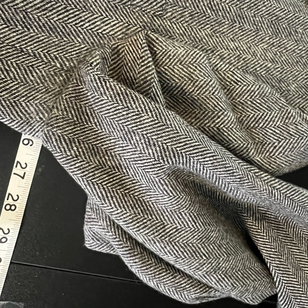 Vintage Herringbone Blazer 100% Wool Black Hart Schaffner Marx - Picture 11 of 12